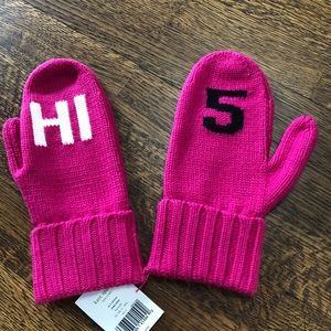 Kate spade “hi 5” mittens